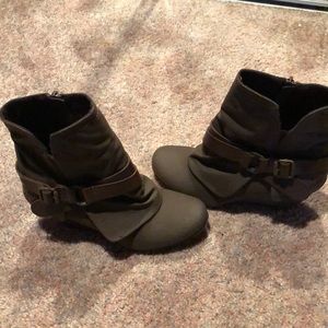 Brand new wedge booties